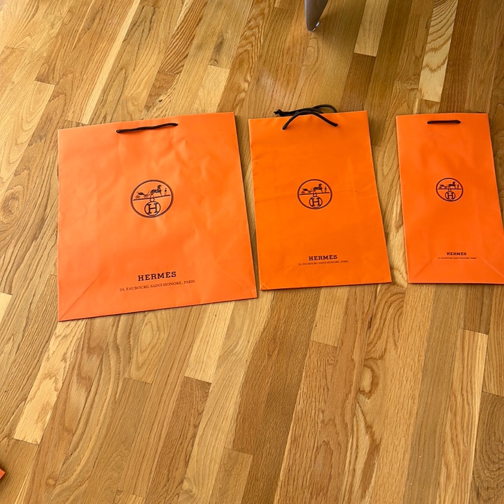 Hermes shopping bag set of 3 NEW